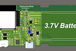 ESP32 Battery Enabled Power switching LED Control Device PCB Design